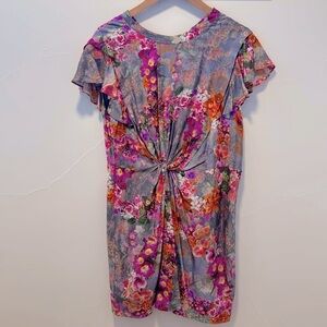 All Saints Pink and Gray Floral Dress
